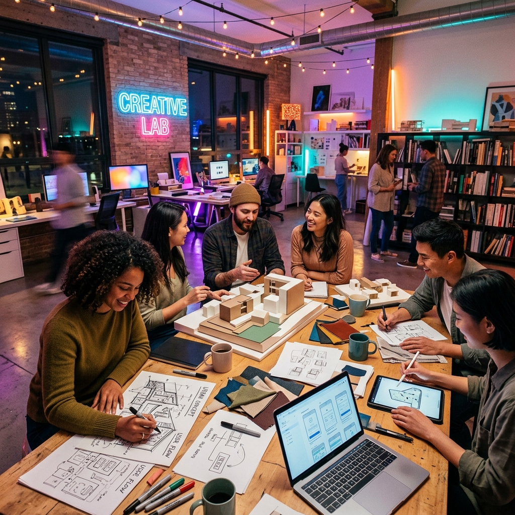 Collaborative design workshop in progress